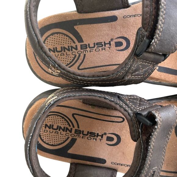 Nunn Bush Men’s All-Terrain Open Toe Regan Memory Foam Sandals Brown 84417 main image 4